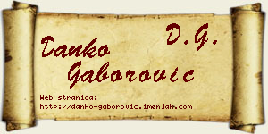 Danko Gaborović vizit kartica